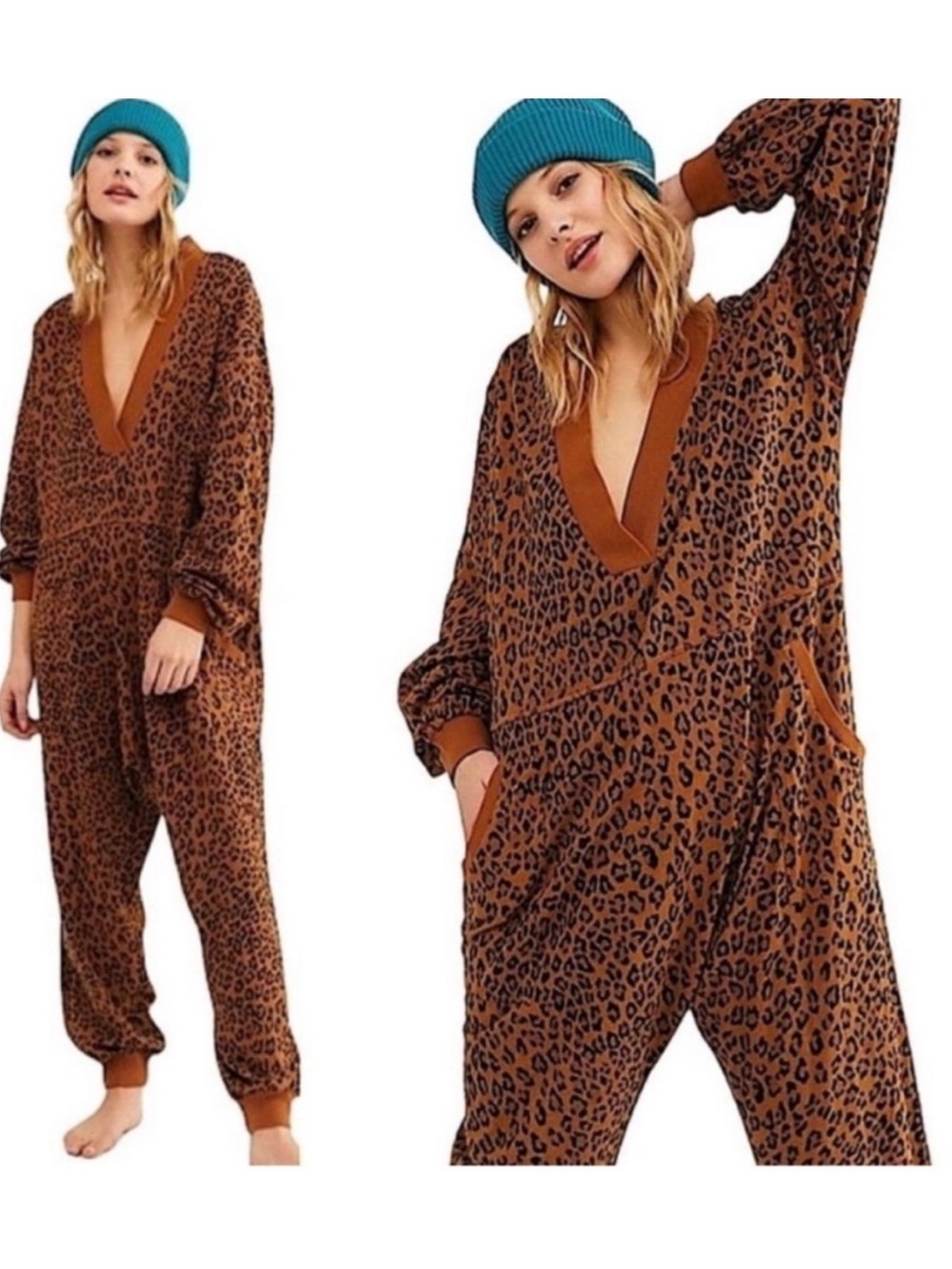 Intimately Free People Just Because Romper in Leopard Print - Size Medium